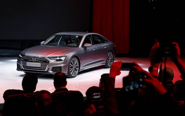 The new Audi A6 is seen during a presentation at the 88th International Motor Show at Palexpo in Geneva, Switzerland, March 6, 2018.