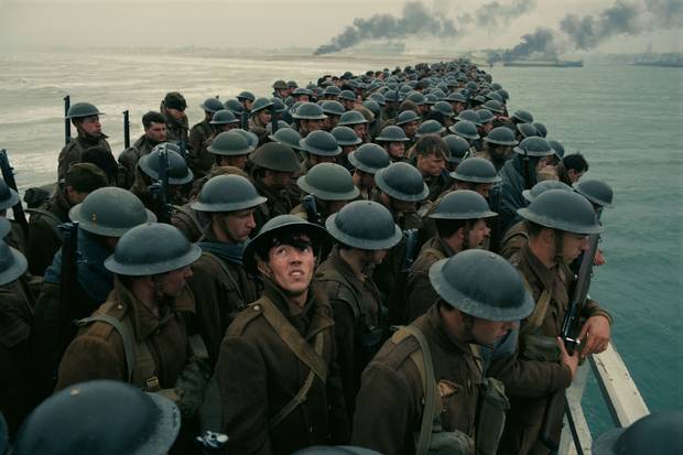 Dunkirk is a film capturing the evacuation of Allied troops from a European beach in the Second World War.