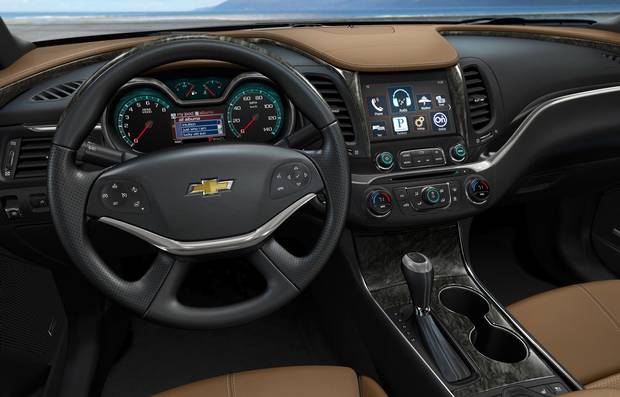 Interior of the 2014 Chevrolet Impala.