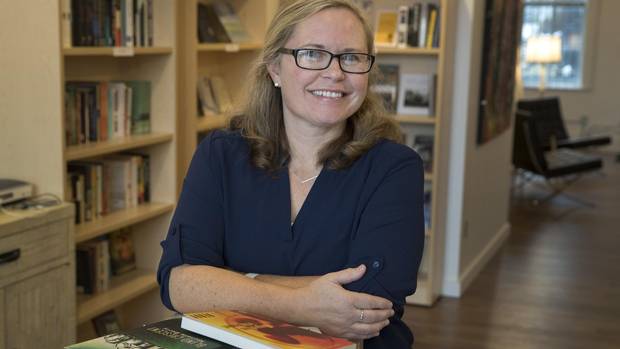 Author Michelle Berry is seen at her bookstore, Hunter St. Books, in Peterborough, Ont., on Oct. 27.