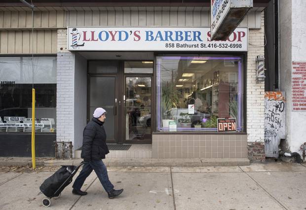 Lloyd's Barber Shop in downtown Toronto is shown on Dec. 7 2017.