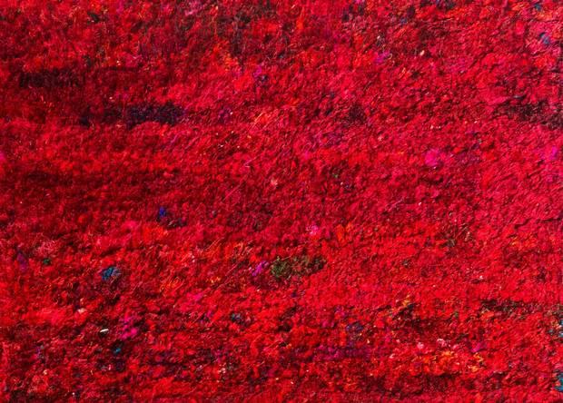 Red Sari silk rug by Bettina Juul Eilersen for To Be Living, $2,895 (U.S.) at YLiving (www.yliving.com).