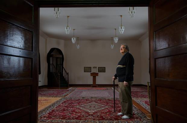Richard Awid in the Al Rashid Mosque, where he used to volunteer as a historical interpreter, in Edmonton, Alberta on Wednesday, February 1, 2016. Mr. Awid's father, Ahmed Ali Awid, helped to build the Mosque in1938, making it the oldest in Alberta.