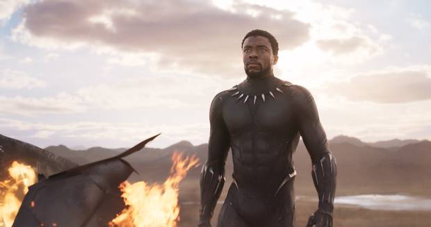 Chadwick Boseman as King T’Challa in Black Panther.