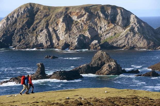 The coast of An Port, Ireland, allows travellers an exquisite view of the North Atlantic’s cobalt waters, which batter the rocky shoreline for an almost prehistoric look.