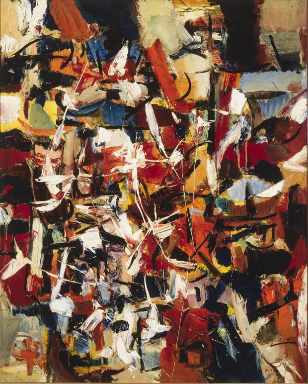 The City, 1949 by Jean-Paul Riopelle. Oil on canvas, 100 x 81 cm.