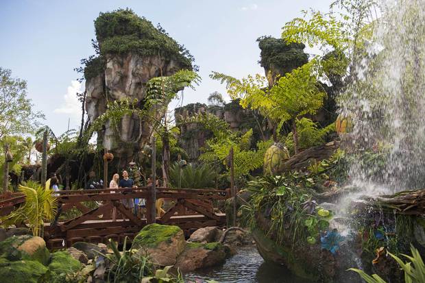 The park not only an extension of the film Avatar, but an improvement upon it, paring back the saggy narrative bulk, and diving – literally – into the wondrous visuals of its setting.