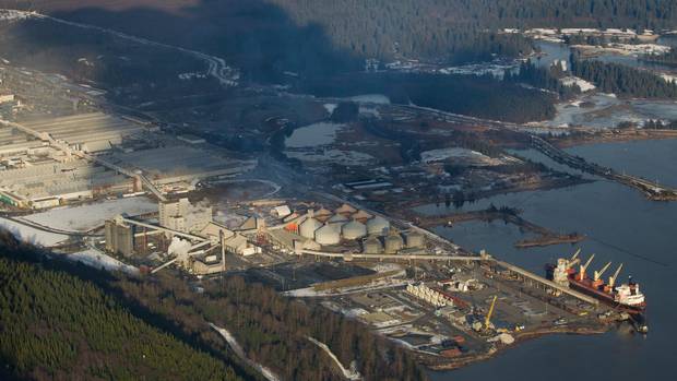 Rio Tinto Alcan’s smelter is the proposed termination point for Enbridge’s Northern Gateway pipeline in Kitimat, B.C.