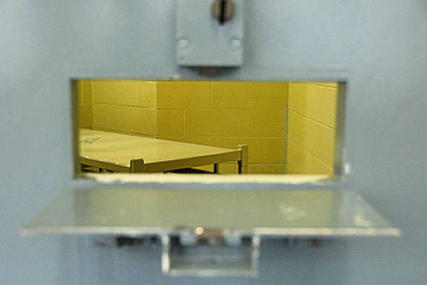 A court exhibit photo from the 2013 Ashley Smith inquest shows the inside of the prison where she was held in Kitchener, Ont.