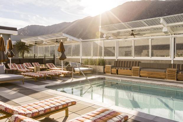 Kimpton Rowan Palm Springs Hotel in Palm Springs. Rooftop pool.