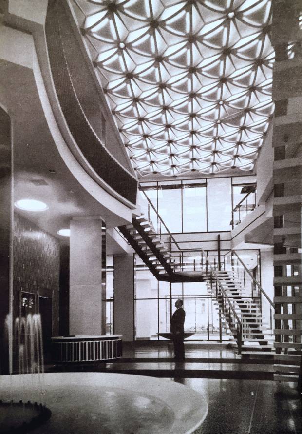 The original lobby of 123 Edward St., Toronto, designed by architect Eugene Janiss.
