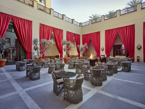 the Courtyard restaurant in the Manzil Downtown Hotel in Dubai