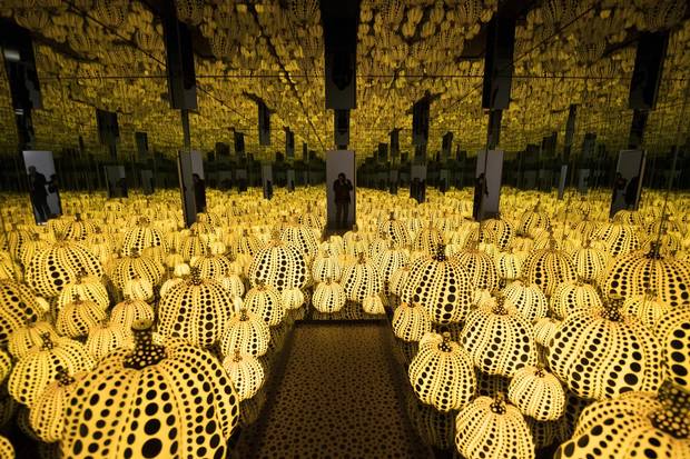 Infinity Mirrored Room: All the Eternal Love I Have for the Pumpkins, 2016. Installations that are part of Yayoi Kusama: Infinity Mirrors, are photographed during a media preview at the Art Gallery of Ontario, on Feb 26 2018. Infinity Mirrors begins March 3 and runs until May 27 2018.