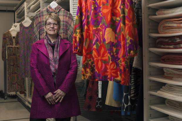 Lori Moran, amid the University of Alberta’s Anne Lambert Clothing and Textiles Collection, says a new undergraduate course in the business of fashion is needed. ‘We felt it has become increasingly relevant with changes in the global fashion industry.’