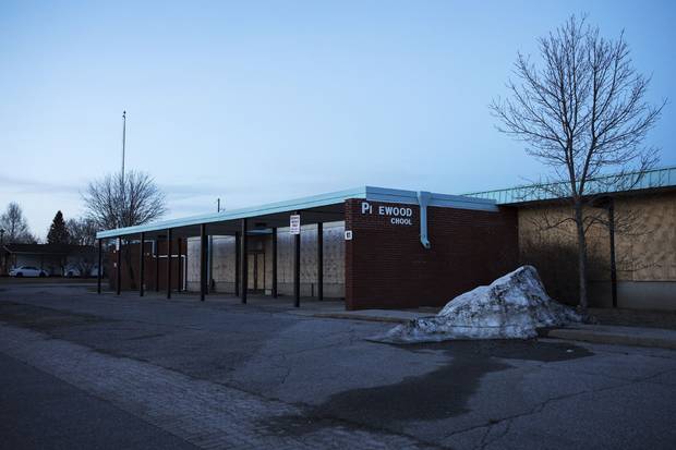 The former Pinewood school site in Dryden has been sitting vacant for years.