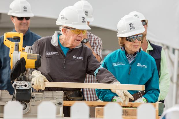 Former U.S. president Jimmy Carter and his wife Rosalynn.
