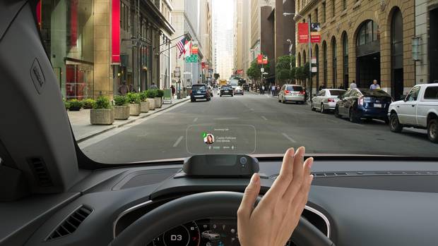 Augmented reality could allow drivers to view information such as speed and directions without taking their eyes off the road.