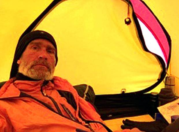 Henry Worsley on day 62 of his crossing.