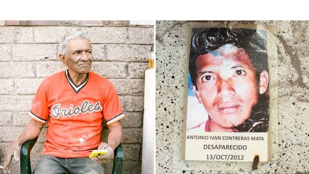 Guadalupe Contrera Oleg, of Iguala, says that his son, Antonio Ivan, then 28, went missing in October, 2012. Underlying many of the struggles families face is suspicion from the authorities and the community that the disappeared were themselves involved in criminal activity.