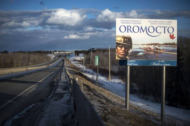 ‘It’s like, bang, right in your face,’ Thelma Borden says of the Oromocto billboard showing her son-in-law’s face.