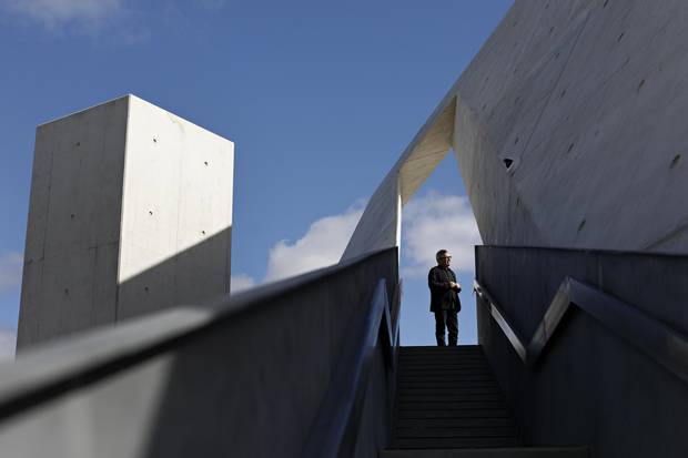 National Holocaust Monument architect Daniel Libeskind gives a tour on Sept. 28, 2017.
