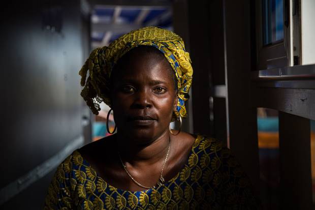 Celestine Soke, 40, has five living children, and lost five children. ‘I heard about the family planning before, but people were saying it was making women sick. It is when I saw the brand new boat and when they gave me a lot of information that I started being convinced.’