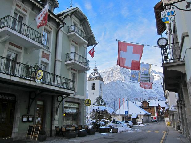 Champéry, Switzerland, is a 700-year-old village cocooned in a narrow valley that looks like a wintertime set for The Sound of Music – Part 2.