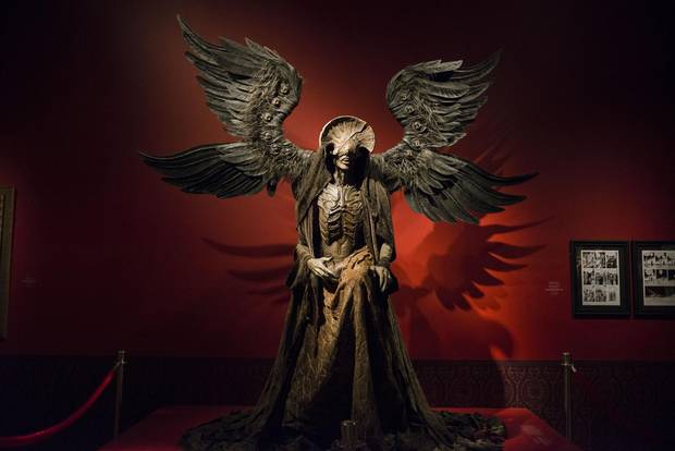 The exhibition contains 22 full-scale monster sculptures, including one life-size mannequin of 