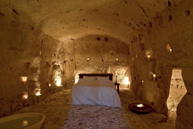 The Sextantio le Grotte della Civita transformed cave rooms into a luxe boutique hotel.