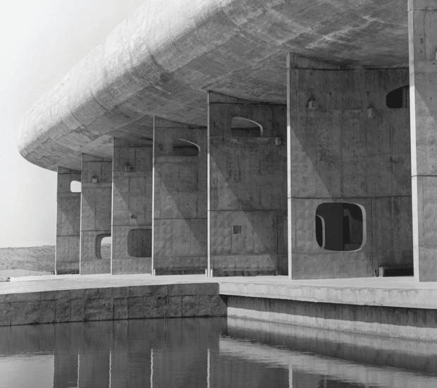 The Assembly Building in Chandigarh, India, by Le Corbusier.