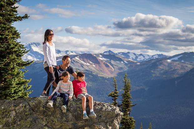 Whistler residents, from top left, Sonya Hwang, Harvey Lim and children Kai and Hana Lim include local outdoor experiences as part of their experiential gift ideas.