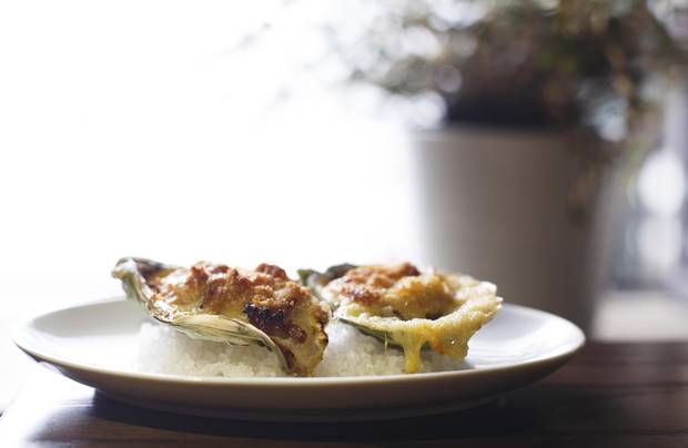 One of Wishbone’s moments of brilliance is its baked oysters, an impeccable interpretation of Oysters Rockefeller.