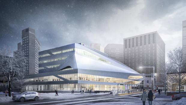 With the Milner Library’s ambitious renovation, Toronto architect Stephen Teeple is determined to make an impact equivalent to that of the neighbouring Alberta Art Gallery’s curvy metallic exterior and City Hall’s glowing glass pyramid. 