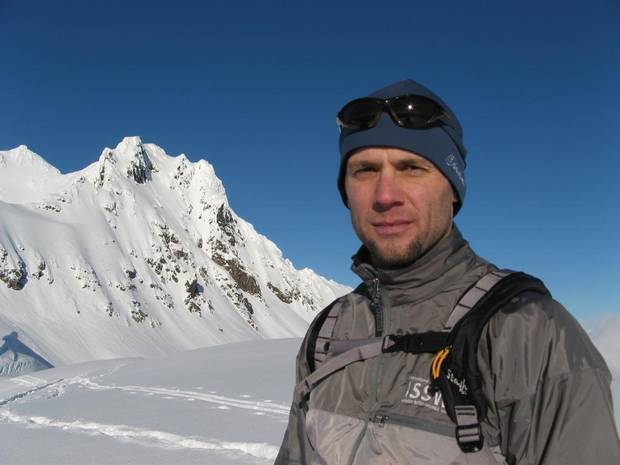 Pascal Haegeli, SFU Research Chair in Avalanche Risk Management, at Cayoosh Mountain north of Pemberton, B.C.
