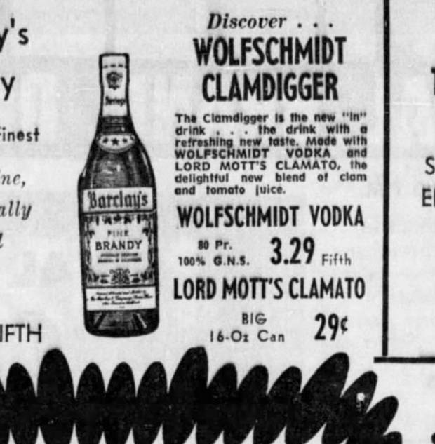 A November 1968 newspaper ad from Texas featuring the Wolfschmidt Clamdigger.