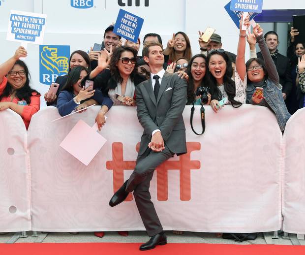 Actor Andrew Garfield arrives at the premiere of the film 