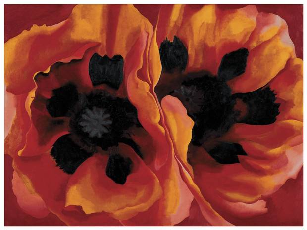 Georgia O'Keeffe's Oriental Poppies, on display at the Art Gallery of Ontario.