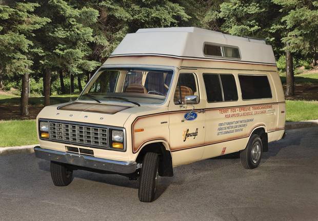 The camper van that served as Terry Fox's home during his Marathon of Hope.