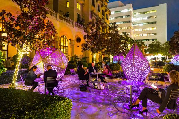 Sculptures light up the street at BOLD – Beverly Hills Open Later Days.