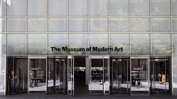 Entrance of the Museum of Modern Art in Manhattan.
