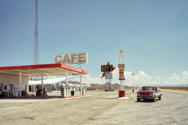 German photographer Ralph Graf wins the Travel category for his photo along Route 66 of Roy's Cafe, gas station and motel in Amboy, California. 