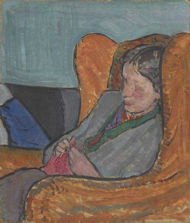 A portrait of Bell's sister, Virginia Woolf, c.1912.