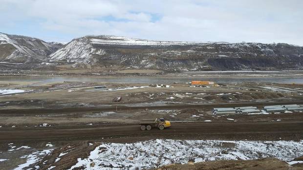A photo of the Site C dam site taken Tuesday, April 18, 2017.