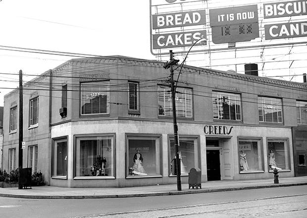 Bloor Street West (aka The Mink Mile) began catering to luxury shoppers when retailers such as Creeds opened on the strip. 