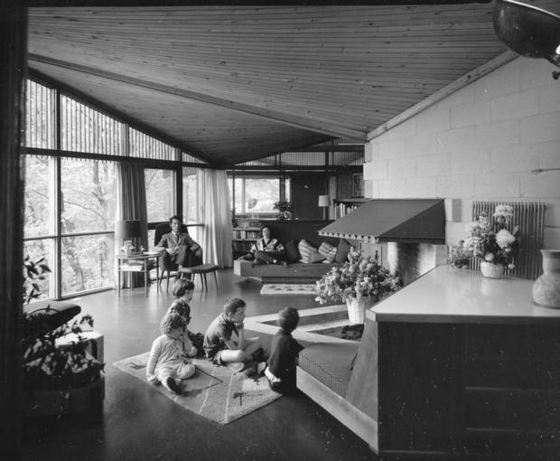 The Strutt Family in the house, 1960