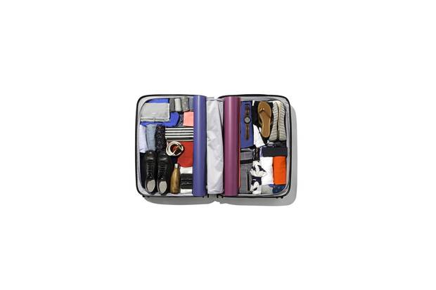 Raden smart luggage features a durable polycarbonate shell and can can weigh itself so travellers avoid baggage fees.
