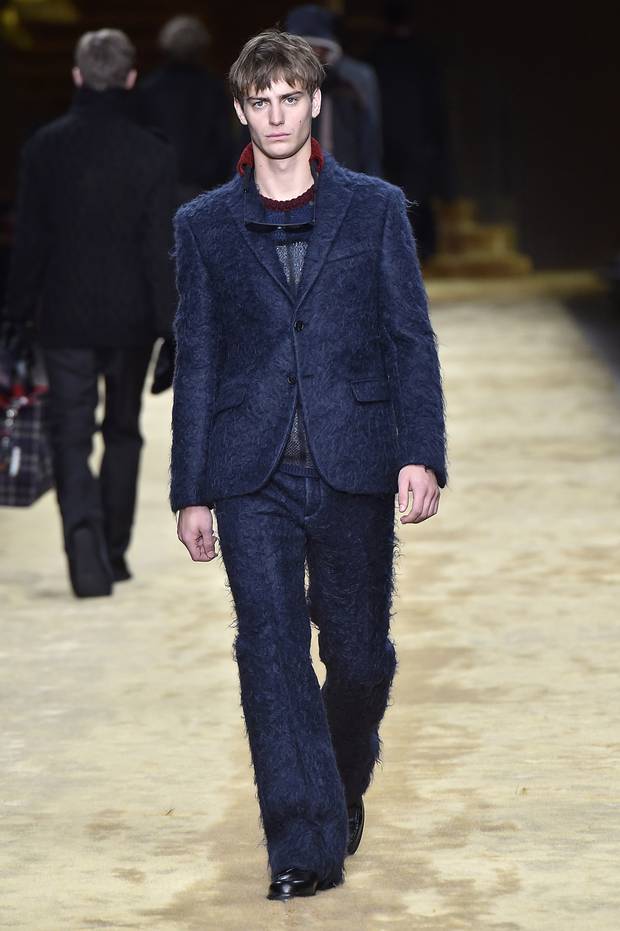 Fendi: Reminiscent of a shag carpet, this fuzzy suit is made for those more adventurous in the boardroom.