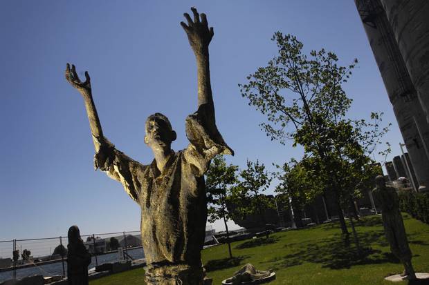 At Toronto’s Ireland Park, statues by Irish sculptor Rowan Gillespie represent the tens of thousands of Irish Famine victims who came to the city in the summer of 1847.