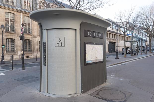 Paris has deployed 400 small, automated self-cleaning, street-level washrooms, called Sanisettes, around the city