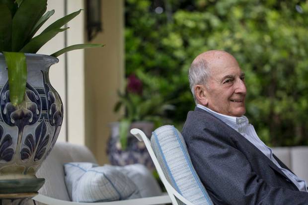 Charles Bronfman photographed at his home in Palm Beach, Florida